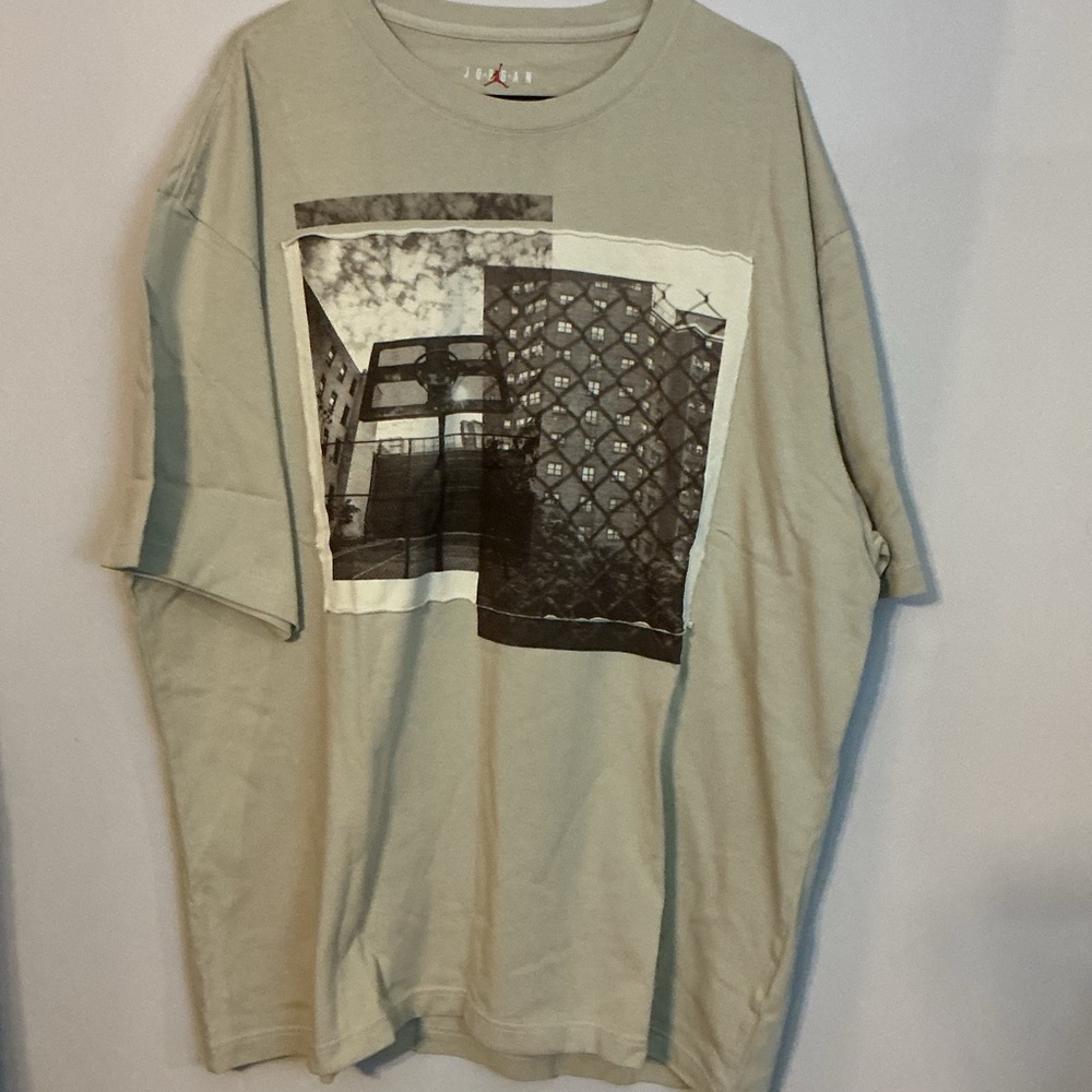 Jordan X Union Tan Graphic Short Sleeve Tee